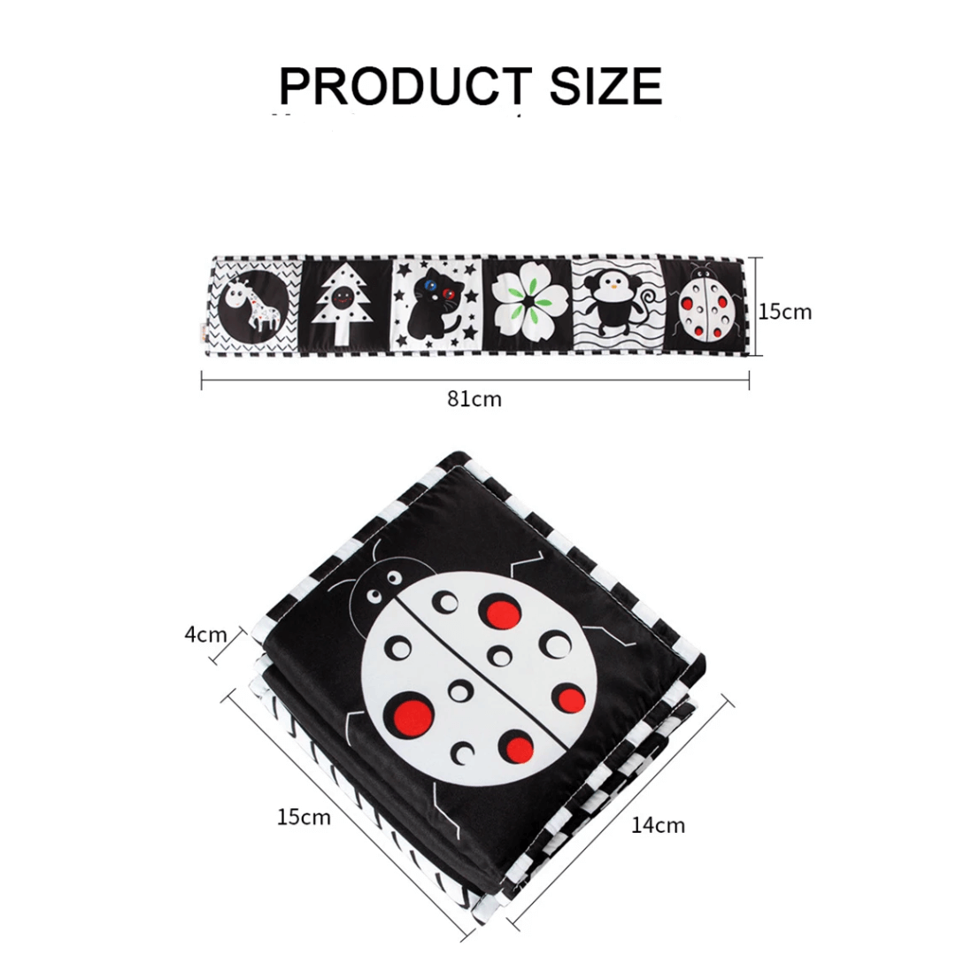 Baby Book Black and White Sensory Cloth Book Baby Explores