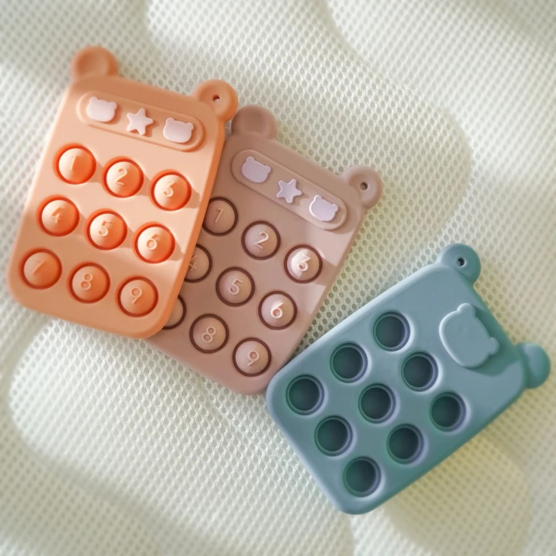 Baby Silicone Teether Phone Press Baby Explores