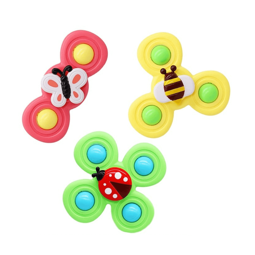 3Pcs Suction Fidget Spin Toys Baby Explores