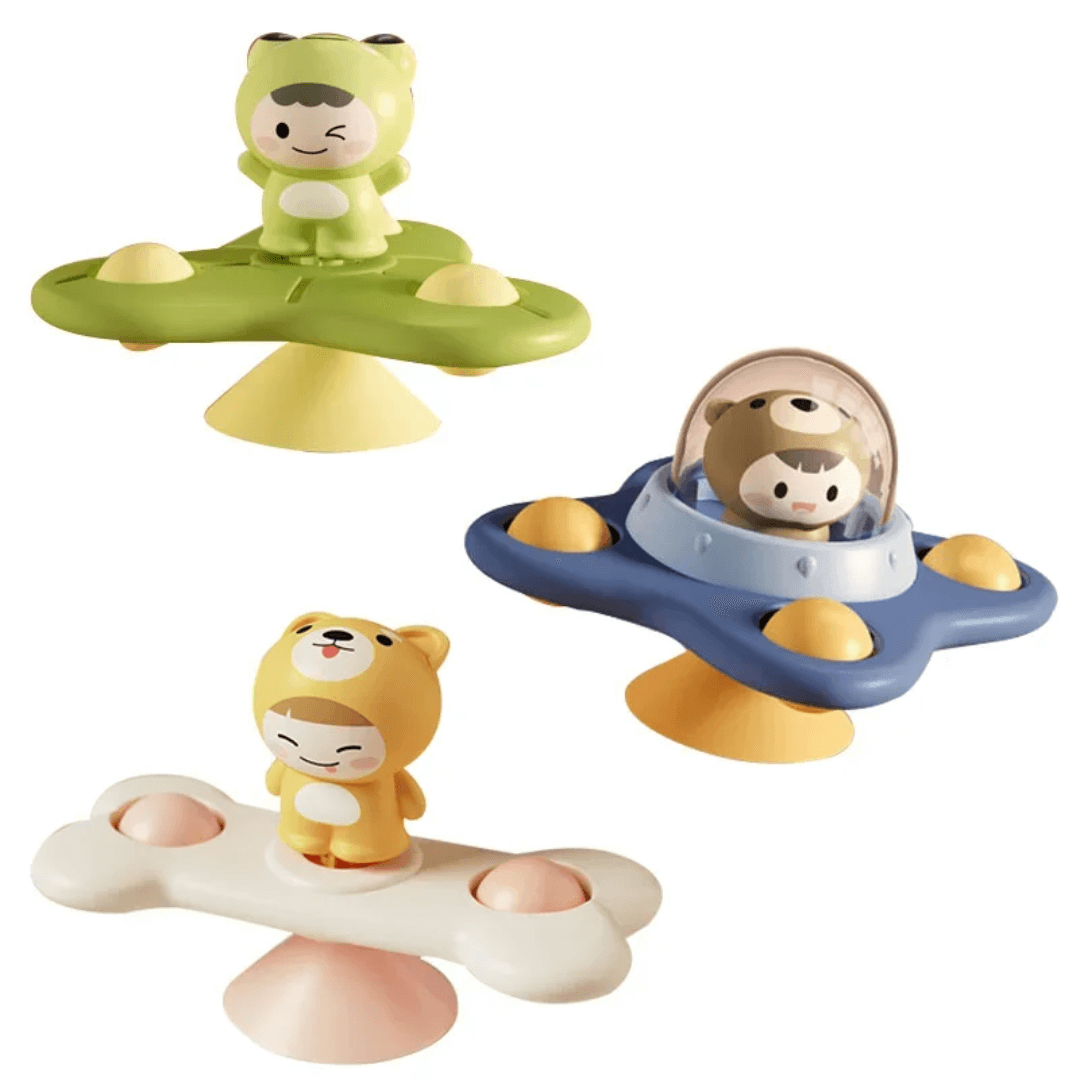 3Pcs Suction Fidget Spin Toys Baby Explores