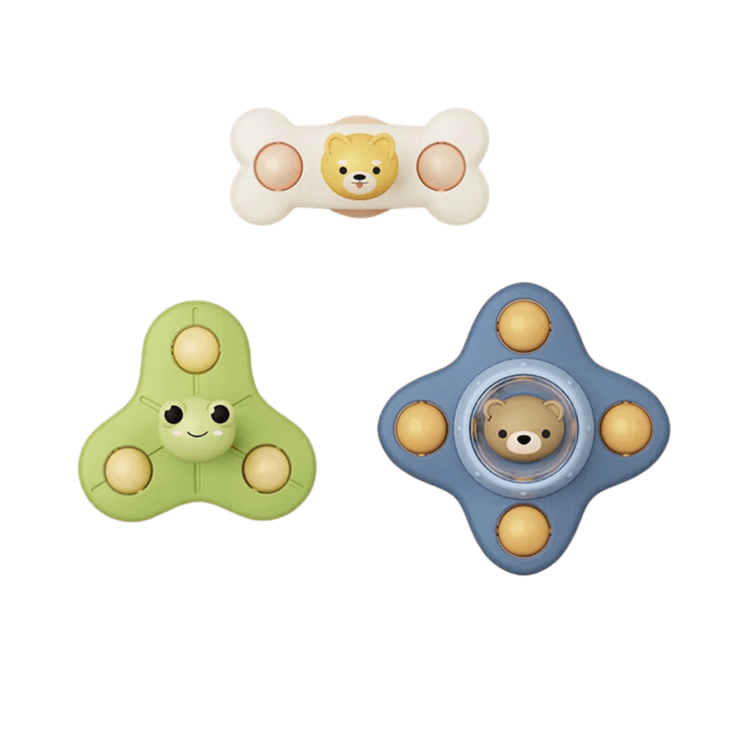 3Pcs Suction Fidget Spin Toys Baby Explores