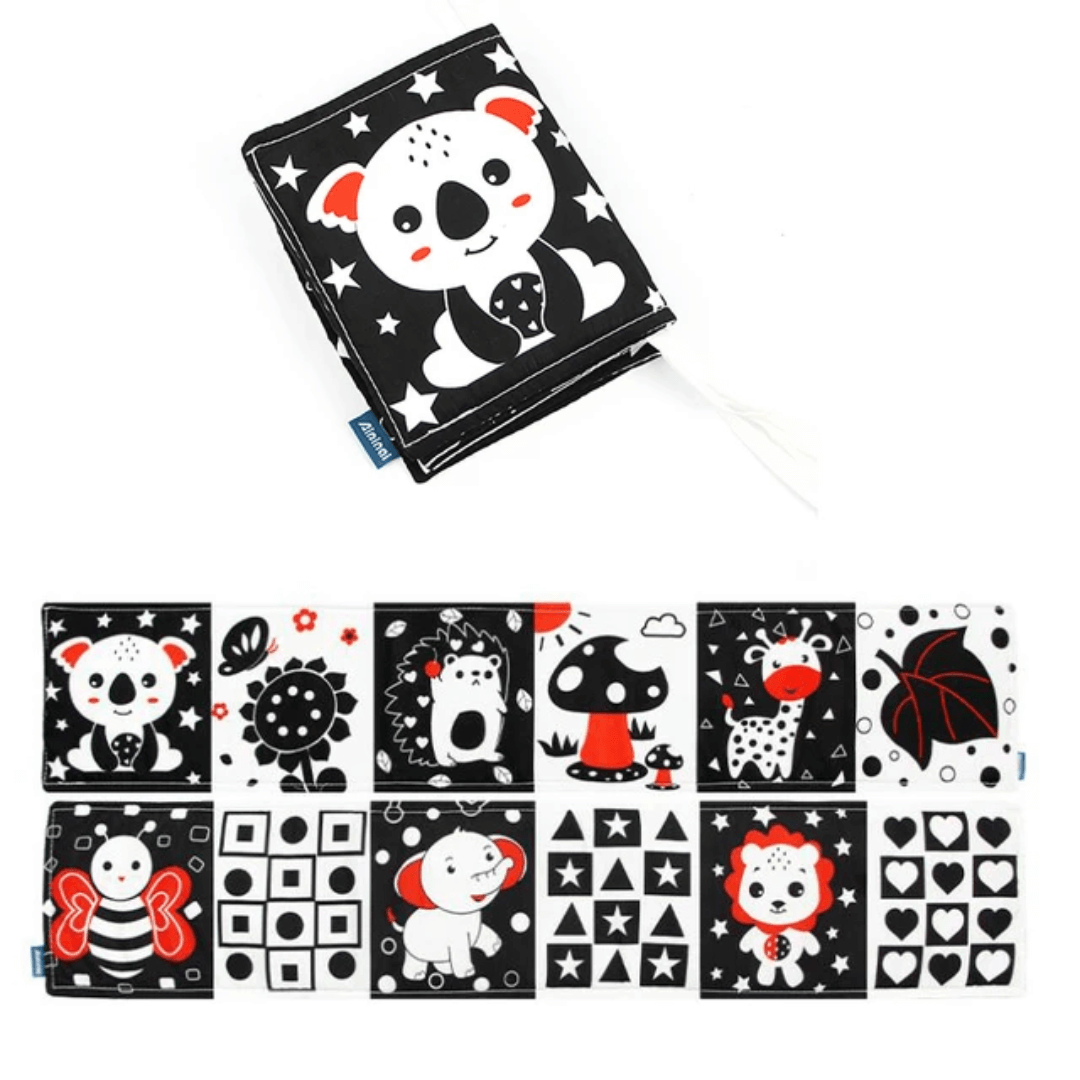 Baby Book Black and White Sensory Cloth Book Baby Explores