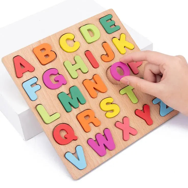 Wooden Alphabet and Number Puzzles